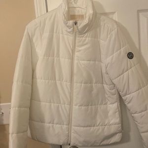 Michael Kors, white women’s medium puffer jacket